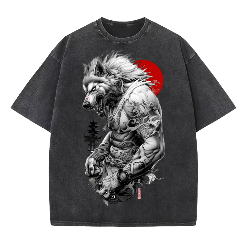 Japanese Design Vintage Washed T-Shirt