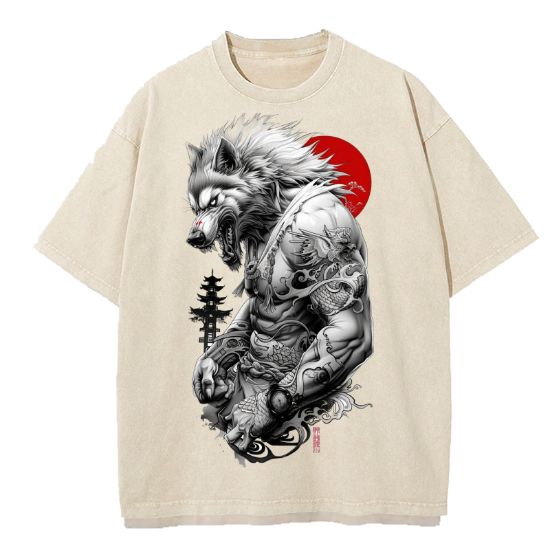 Japanese Design Vintage Washed T-Shirt