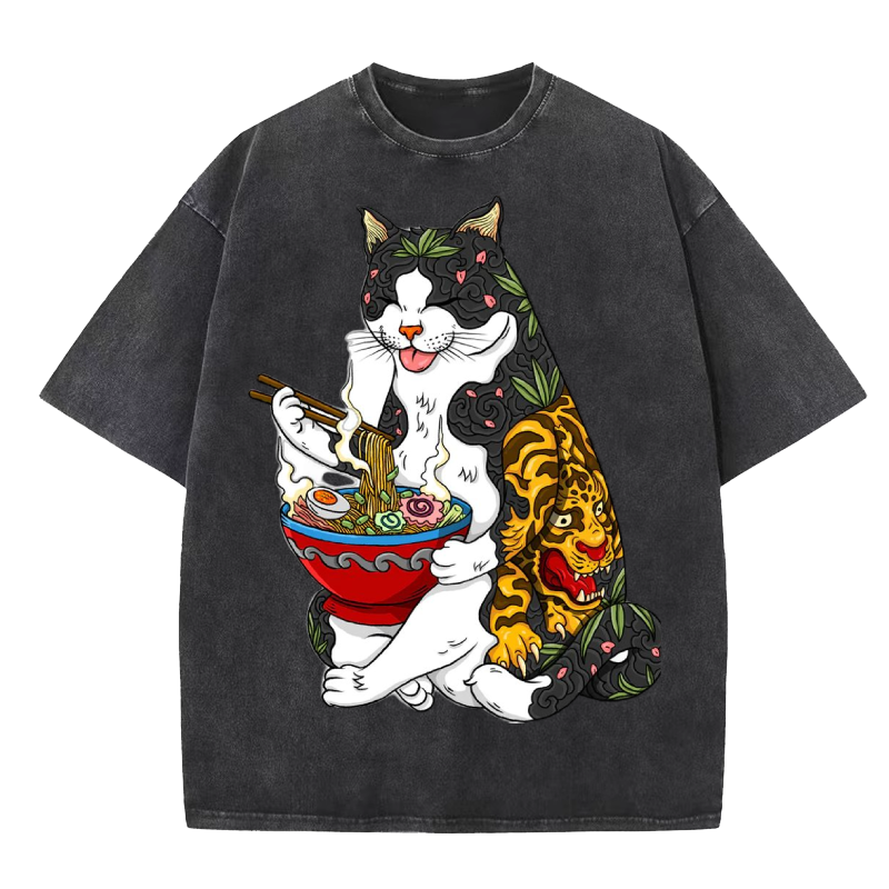Japanese Design Vintage Washed T-Shirt