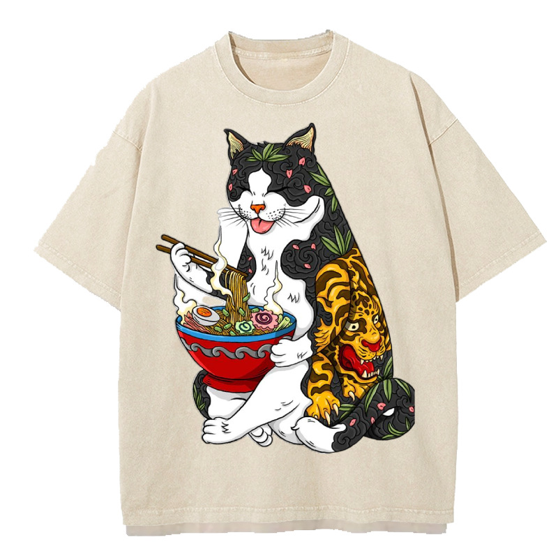 Japanese Design Vintage Washed T-Shirt