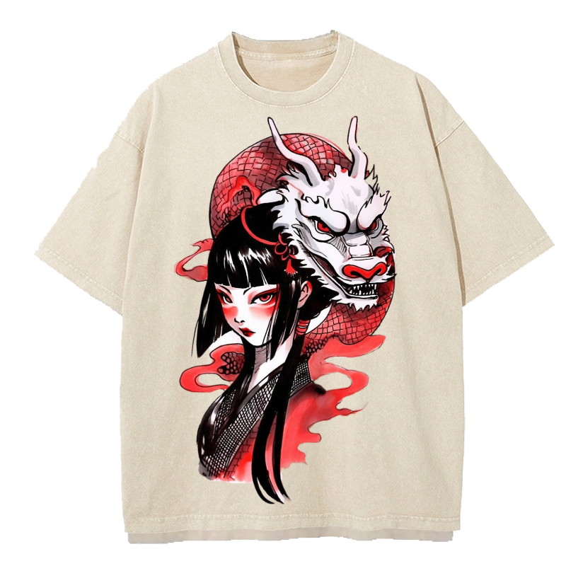 Japanese Design Vintage Washed T-Shirt