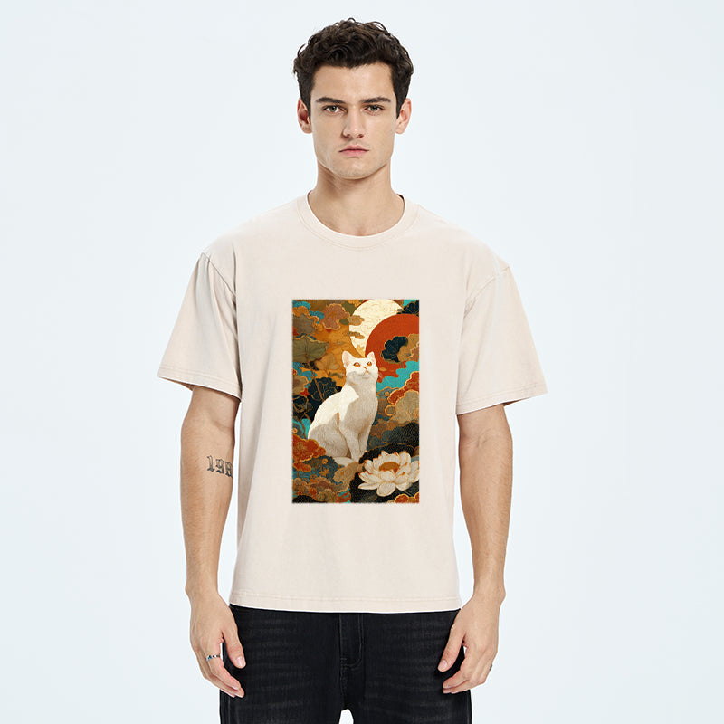 Unisex White Guardian Of The Vermilion Sun Washed T-Shirt