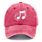 Musical Notes Headwear Washed Cap