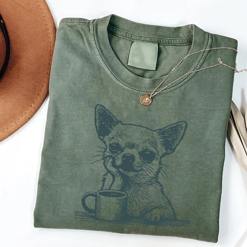 Chihuahua With Coffee T-shirt