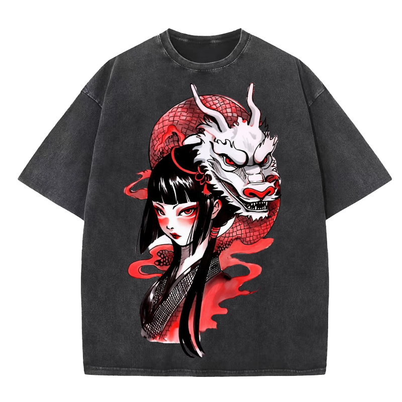 Japanese Design Vintage Washed T-Shirt