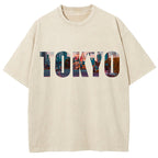 Tokyo Letter Washed T-Shirt