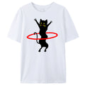 Black Cat And Hula Hoop Classic T-Shirt