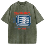 Funny Vintage Sardine Can Washed T-Shirt