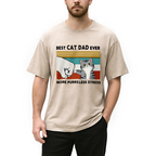 Funny Cat Dad Washed T-Shirt