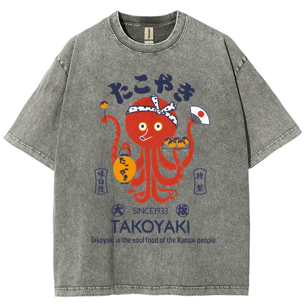 Delicious Takoyaki Washed T-Shirt