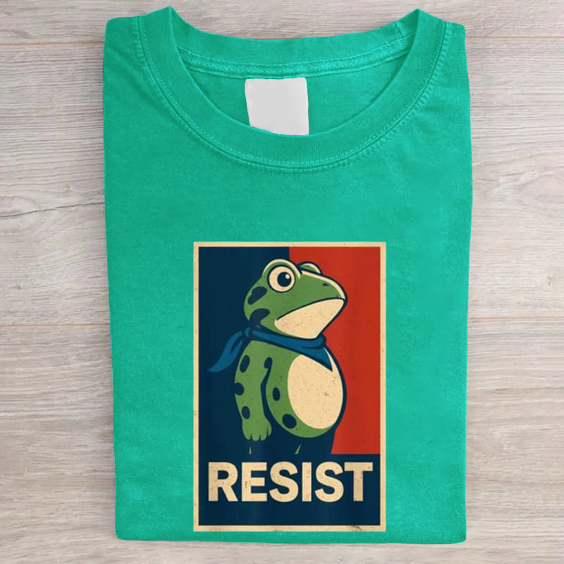 Portland Frog Vintage Washed T-shirt  Art Print T-Shirt