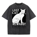 LOST CAT REWARD Washed T-Shirt