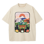Japan Attractions Washed T-Shirt