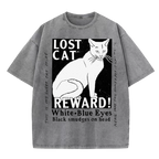 LOST CAT REWARD Washed T-Shirt