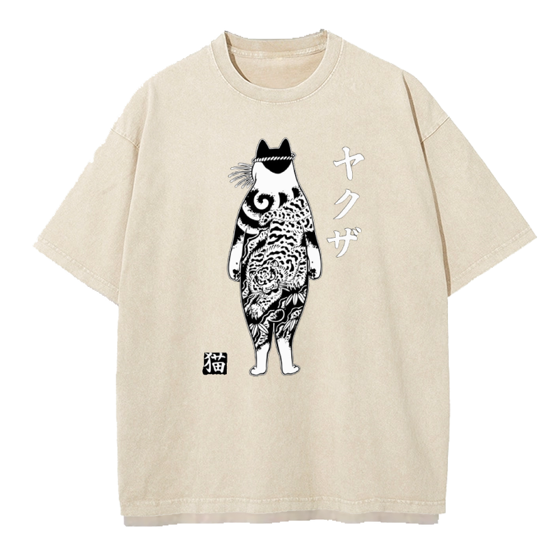 Yakuza CAT Washed T-Shirt