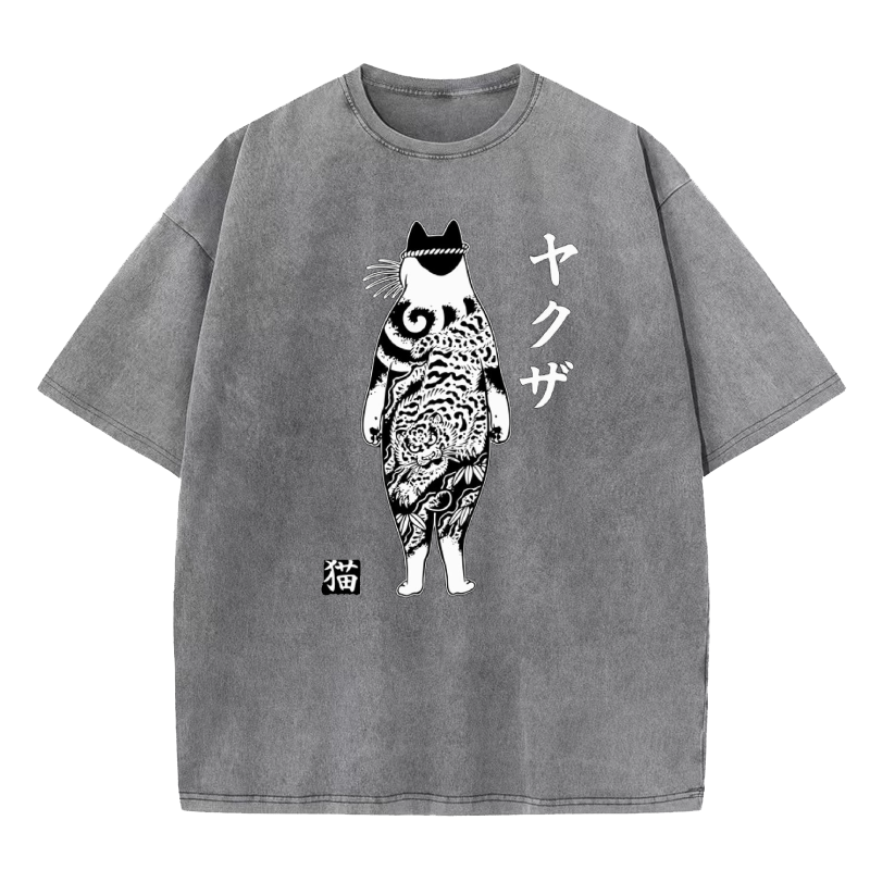 Yakuza CAT Washed T-Shirt