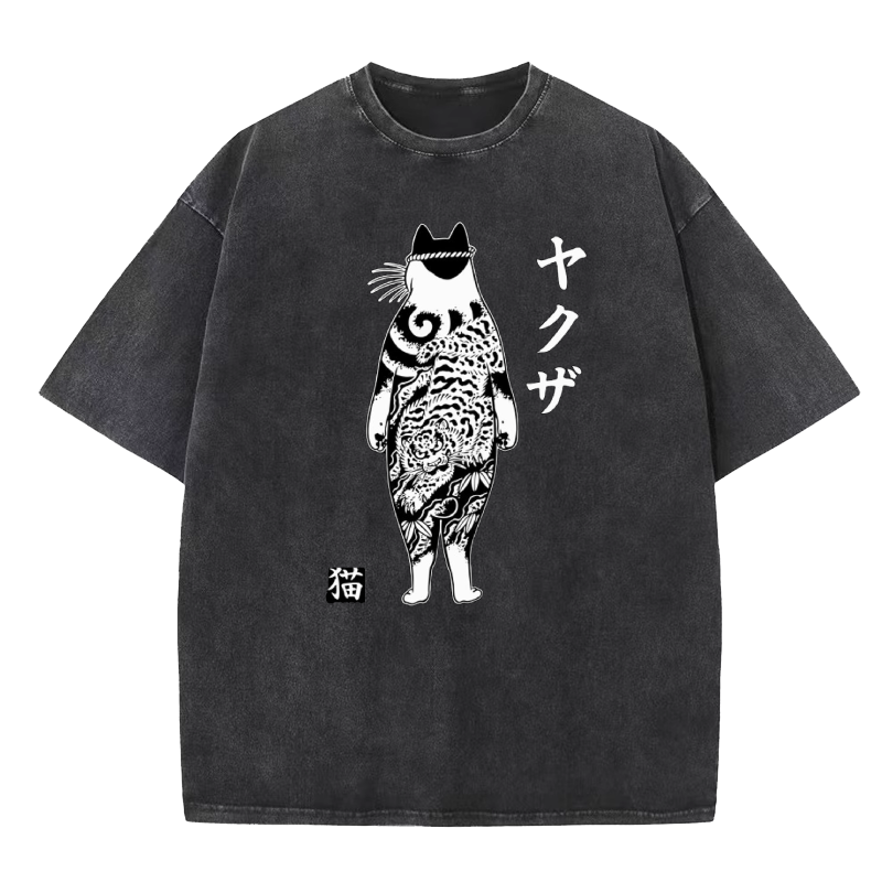 Yakuza CAT Washed T-Shirt