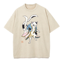 Ukiyo-e Cat Washed T-Shirt