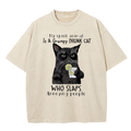Grumpy Drunk Cat Washed T-Shirt