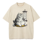 Life and death are determined by fate Washed T-Shirt