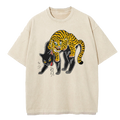 Tiger and Black Cat Washed T-Shirt