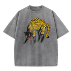 Tiger and Black Cat Washed T-Shirt