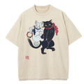 Dancing cat Washed T-Shirt
