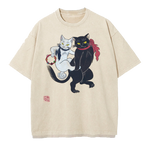 Dancing cat Washed T-Shirt