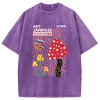 Japanese Art Mushroom Vintage Washed T-Shirt