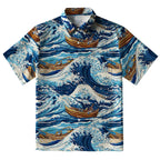 Nautical Adventure Wave Button-up Shirt
