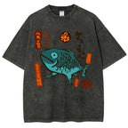 Fish With Feet Washed Vintage Short Sleeves T-Shirt