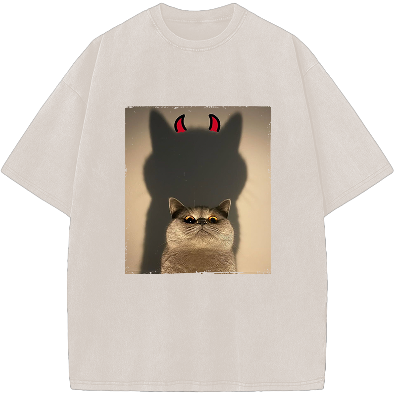 Unisex Sweet Face Evil Intentions Vintage Washed T-Shirt