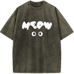 Unisex Just Meow Vintage Washed T-Shirt