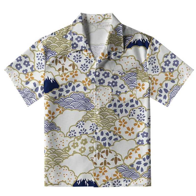 Blossoms Silhouettes Aloha Hawaiian Shirt
