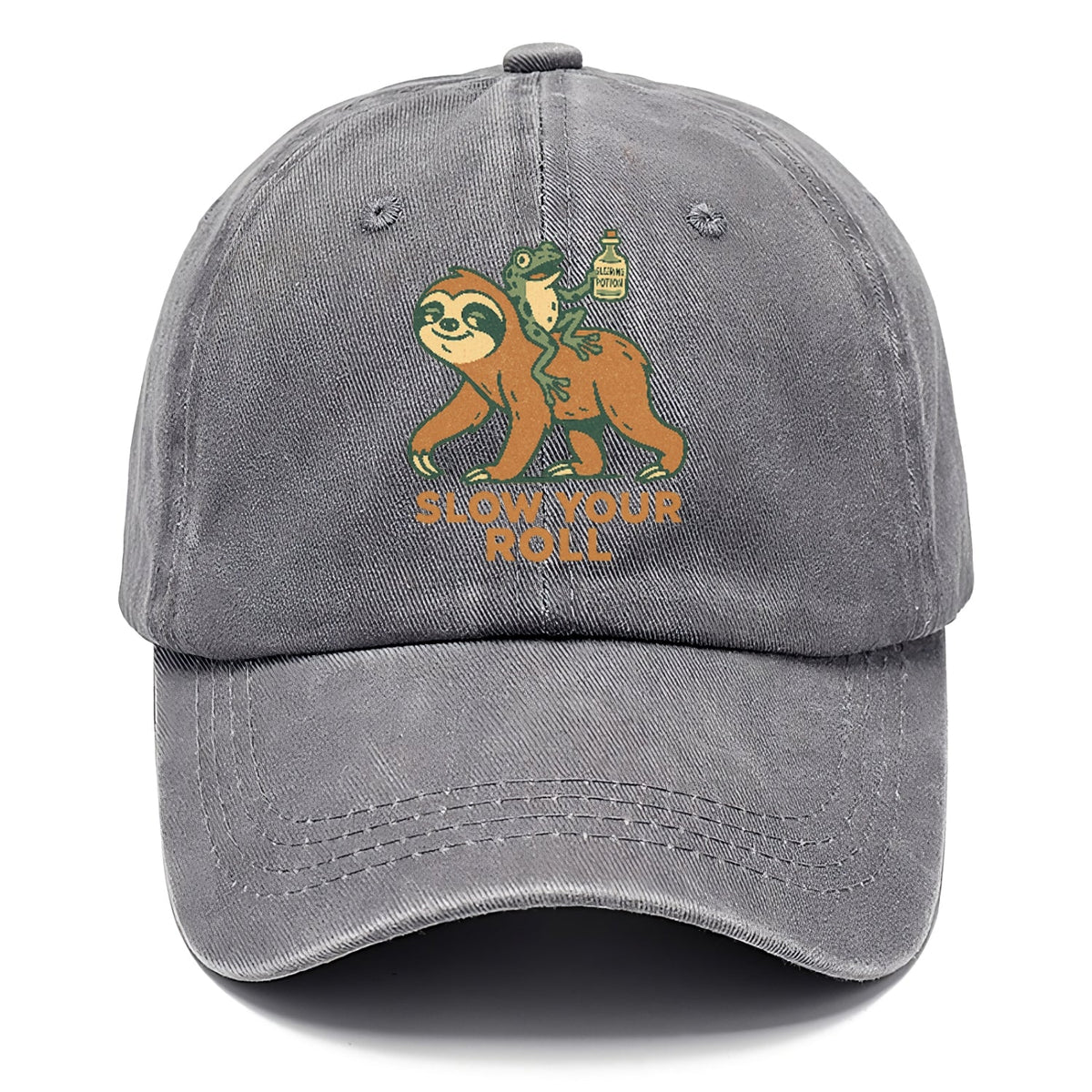 Sloth Frog Washed Cap