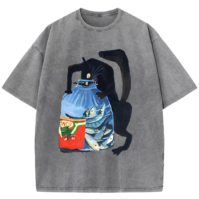 Want To Eat Fish Washed T-Shirt
