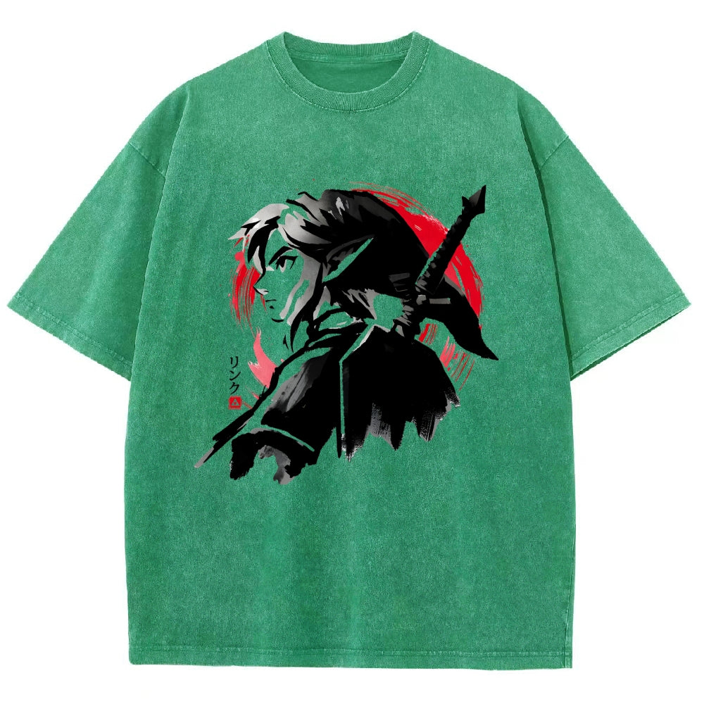 Sumi-E Swordsman Vintage Washed T-shirt