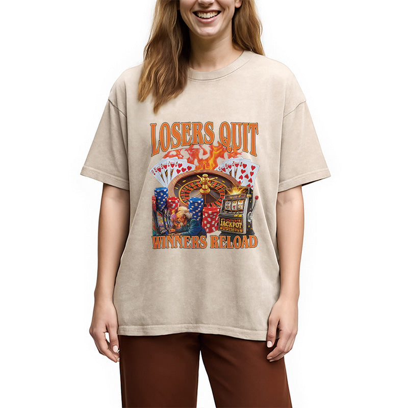 Funny Gambling Washed T-Shirt
