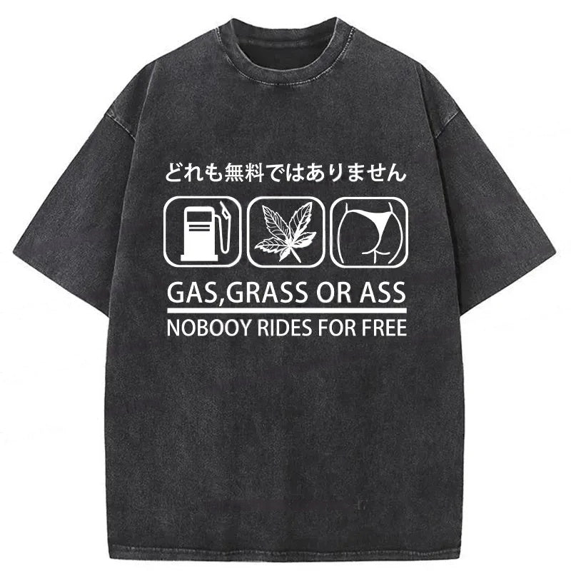 Nobody Rides For Free Washed T-Shirt
