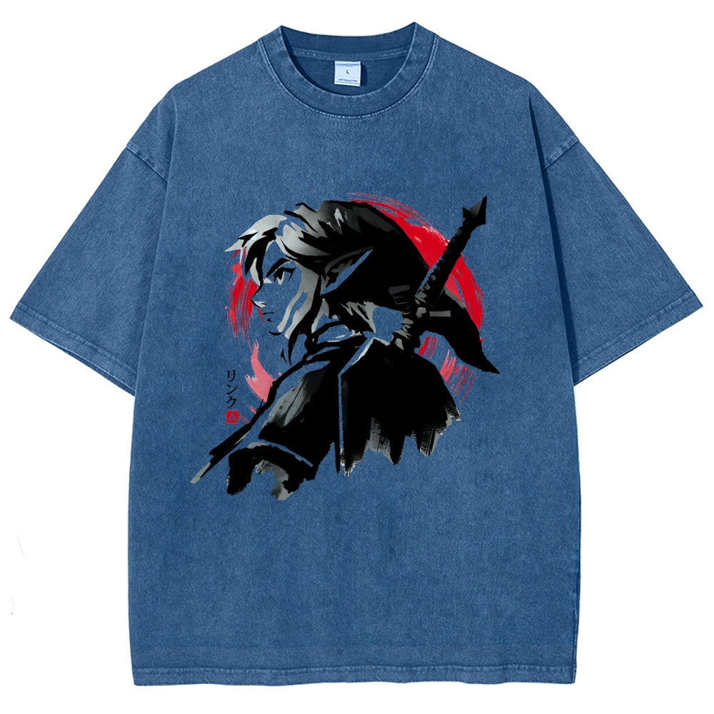 Sumi-E Swordsman Vintage Washed T-shirt
