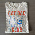 Unisex Cat Dad Club Printed Classic Folded T-shirt