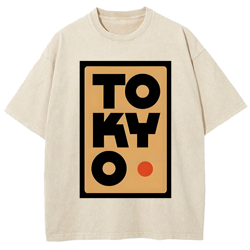 Tokyo Pattern Washed T-Shirt
