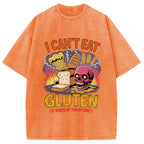 I Can't Eat Gluten Meme Washed T-Shirt