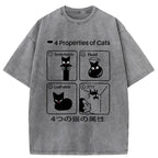 4 Attributes Of Cats Washed T-Shirt