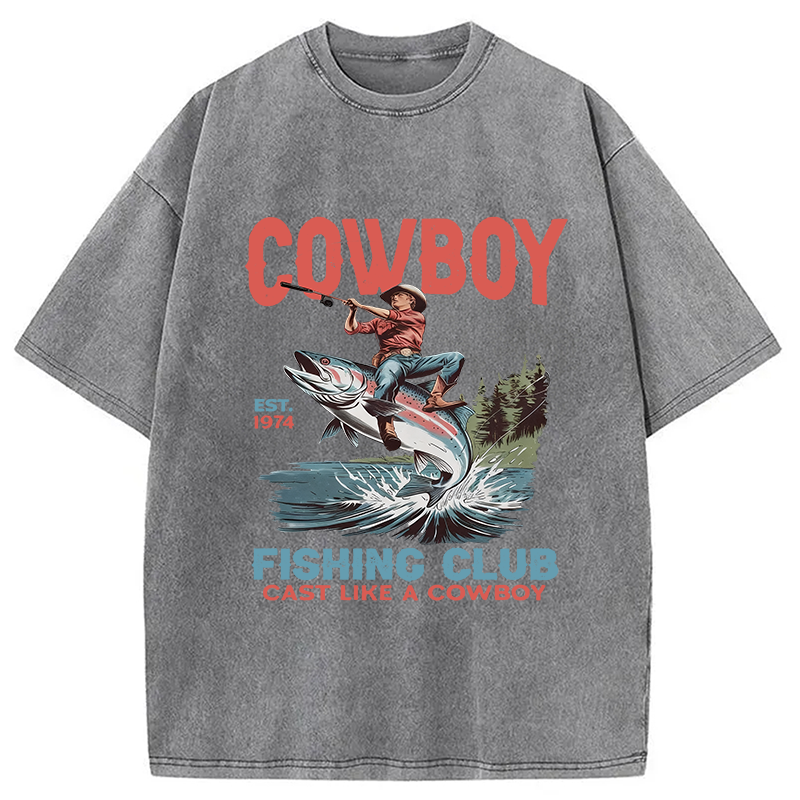 Vintage Cowboy Fish Washed T-Shirt