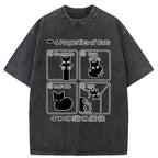 4 Attributes Of Cats Washed T-Shirt