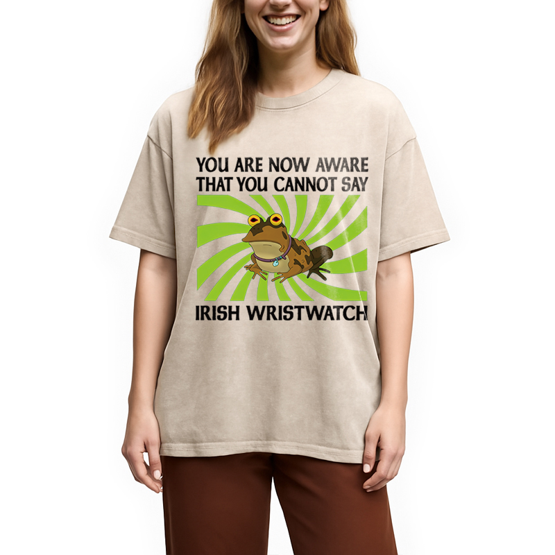 Unisex Irish Wristwatch Printed Washed Tee