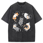 Cats In Space Washed T-Shirt