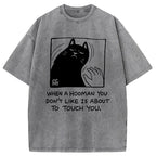 Rebellious Cat Washed T-Shirt