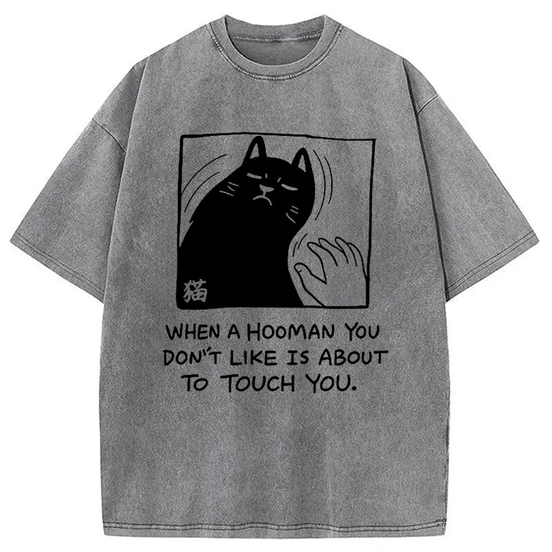 Rebellious Cat Washed T-Shirt